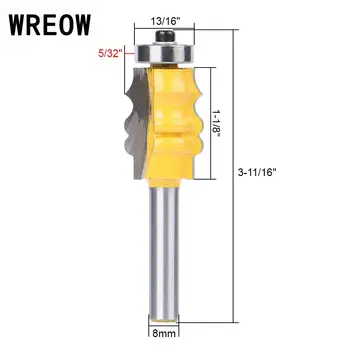 

1PC 8mm Round Shank Milling Cutters for Woodworking Carbide Alloy Cutter Trimming Engraving Carving Cutting Tools