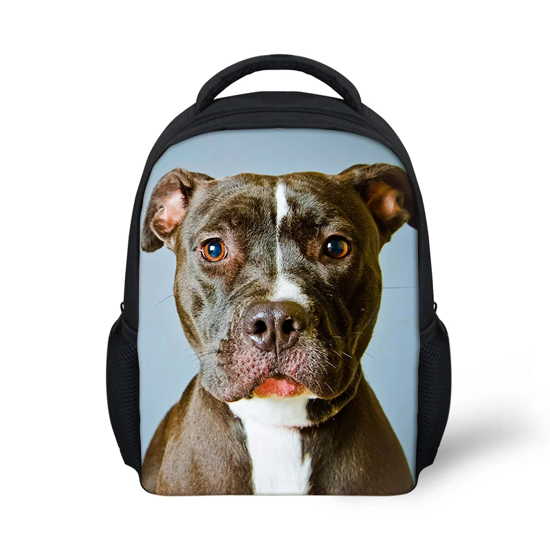 CDGX852F Маленькая школьная сумка Pitbull Bull с 3D принтом для маленьких мальчиков и девочек, рюкзак для малышей, рюкзак для детского сада, черный рюкзак - Цвет: CDGX852F