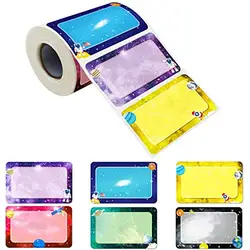 300 Pcs/Roll Name Label Stickers 2.2×3.5'' Customize Stickers Waterproof Personalized Labels Children School Stationery Stickers