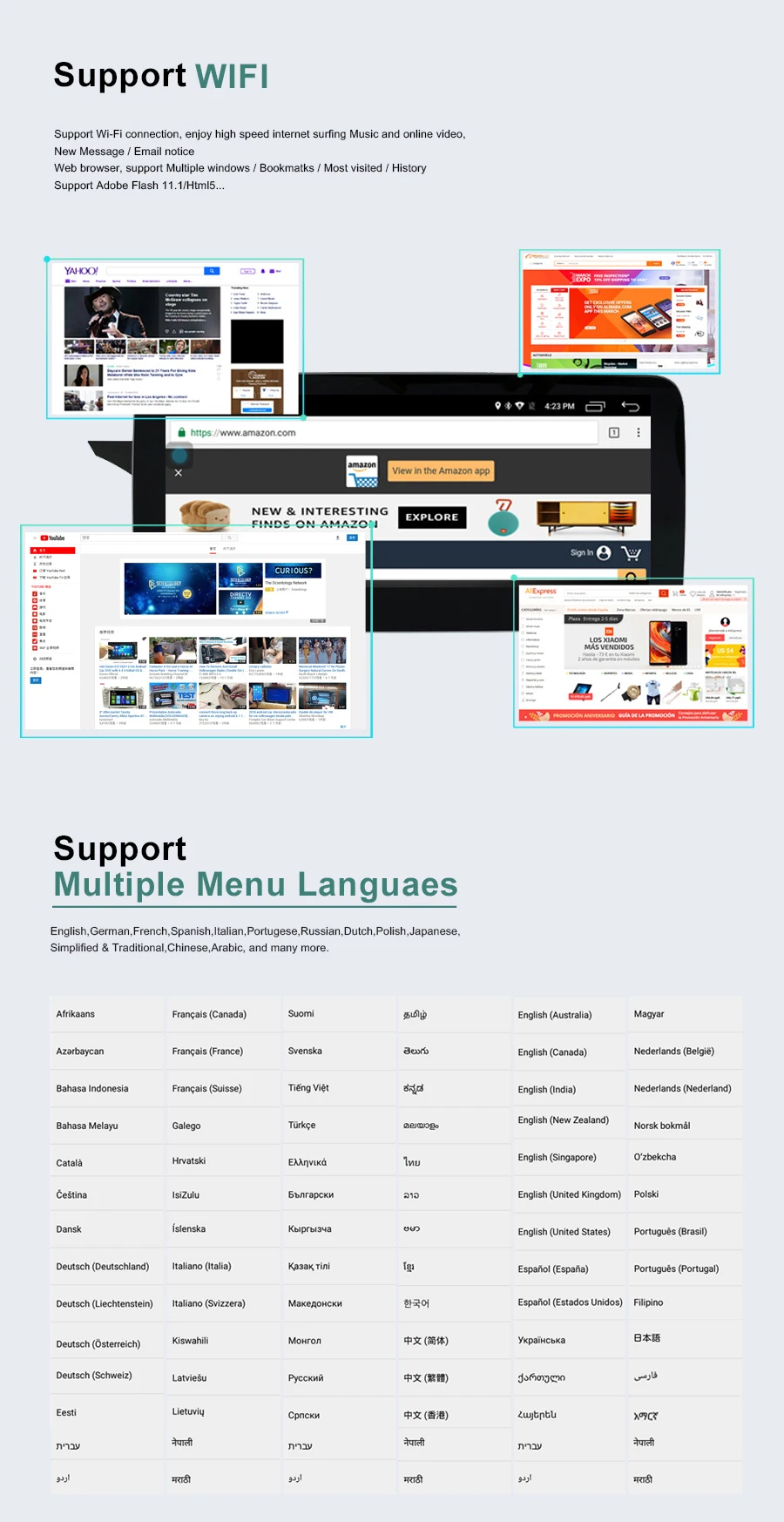 Cheap AVGOTOP Big screen Android 7.1/Android 9.0 GPS Car Radio DVD Player for MERCEDES-BENZ C-class W204/S204 2014-2017 (NTG5.0) 34