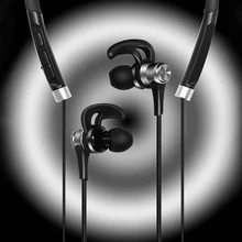 B200 Беспроводная Bluetooth 5,0 Спортивная гарнитура Металлические Магнитные наушники тяжелый бас Висячие Наушники с микрофоном