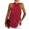 plus size S-5XL Women Summer  T-shirt Sexy sleeveless Halter Bright Color Tops Blusa Casual Loose T Shirt Tee ► Photo 3/6