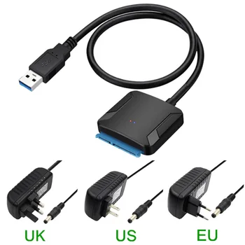 

USB 3.0 To Sata Adapter Card 2.5 Inch 3.5 Inch Hard Drive Data Cable USB To Sata Easy Drive Line Black