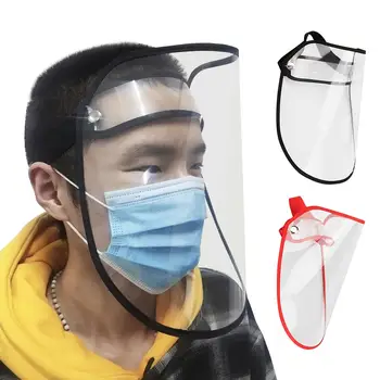 

Transparent Full Face Covering Shield Protective Mask Visor Spring Virus Coronary Anti Splash Dust-proof Protect Mask Screen