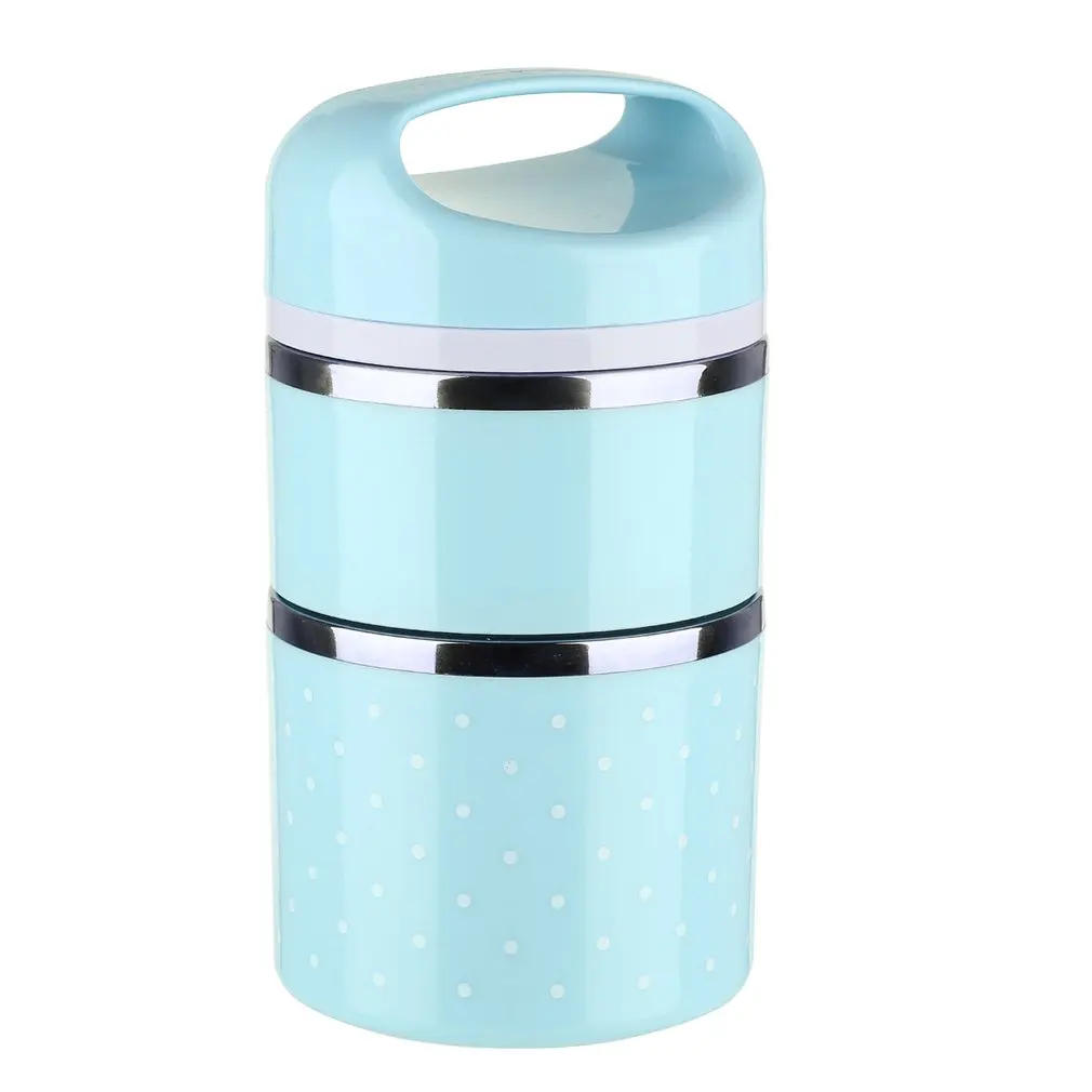 New Portable Cute Japanese Box Leak-Proof 2 Layers Stainless Steel Thermal Lunch Boxs For Kids Picnic Container For Food Storage