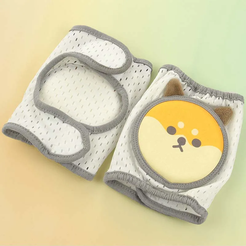 Grey akita dog Защитные наколенники для малышей, регулируемые противоосенние дышащие сетчатые ползание младенца, наколенники для детей, гетры для малышей, От 0 до 5 лет - Цвет: Grey akita dog