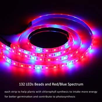 

LED Phyto Lamps Full Spectrum LED Strip Light 60 LEDs Chip LED Fitolampy Grow Lights For Greenhouse Hydroponic Plant