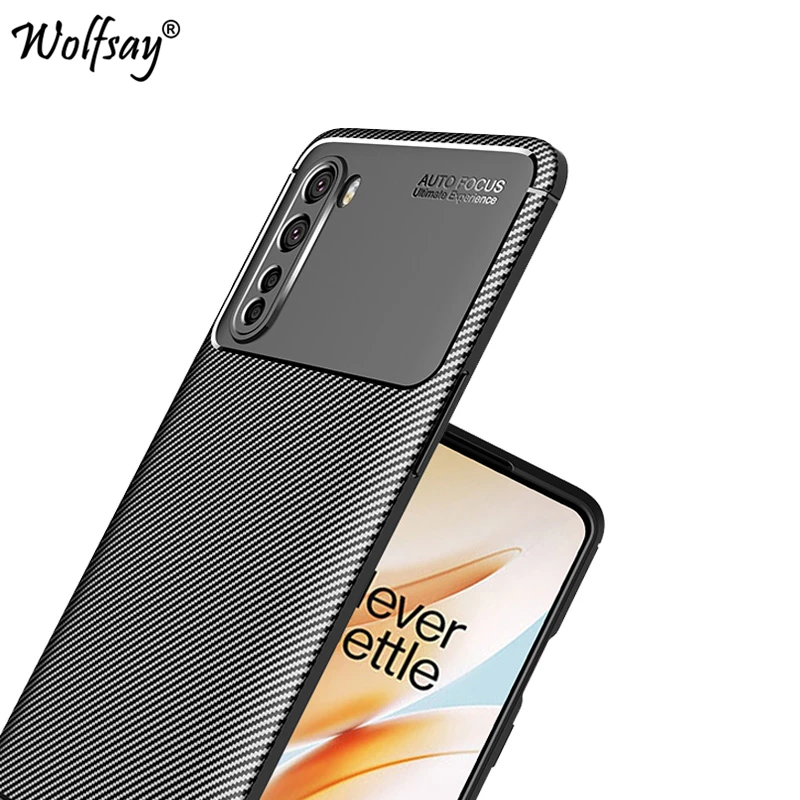 Для OnePlus Nord чехол бампер силиконовый тонкий углеродного волокна для телефона N10 5G
