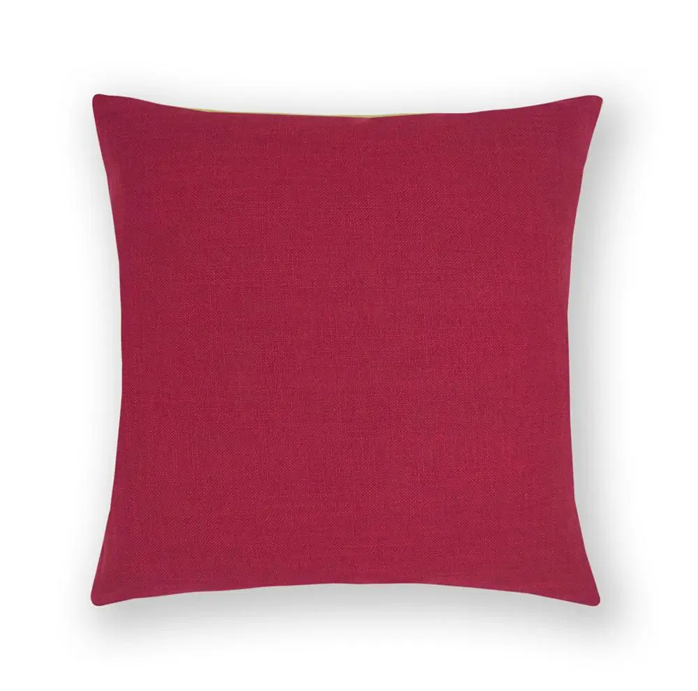 Red cushion cover Яркий Цветной чехол для подушки, однотонный хлопковый льняной чехол для подушки, декоративный чехол для подушки s, чехол для дивана в скандинавском стиле - Цвет: Red cushion cover