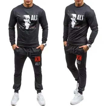

ZOGAA New Mens Tracksuit Casual Printed Long Sleeve Sweatshirts with Pant Sets Spring Autumn Men Set Streetwear Men Track Suit