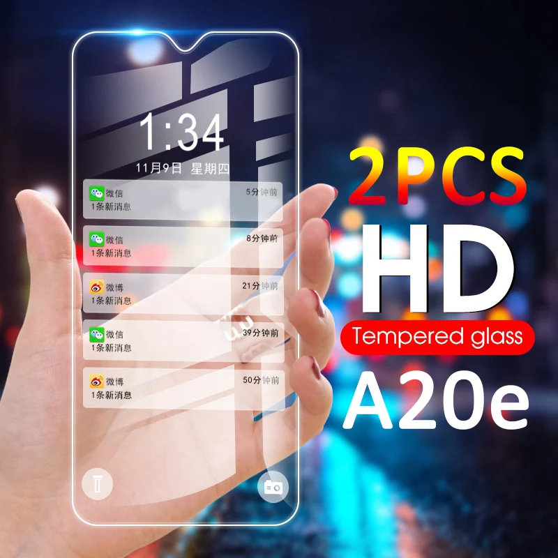 

2pcs a20e glass for samsung galaxy a 20e tempered glass screen protector for samsung galaxy a20e transparent protective film 9h