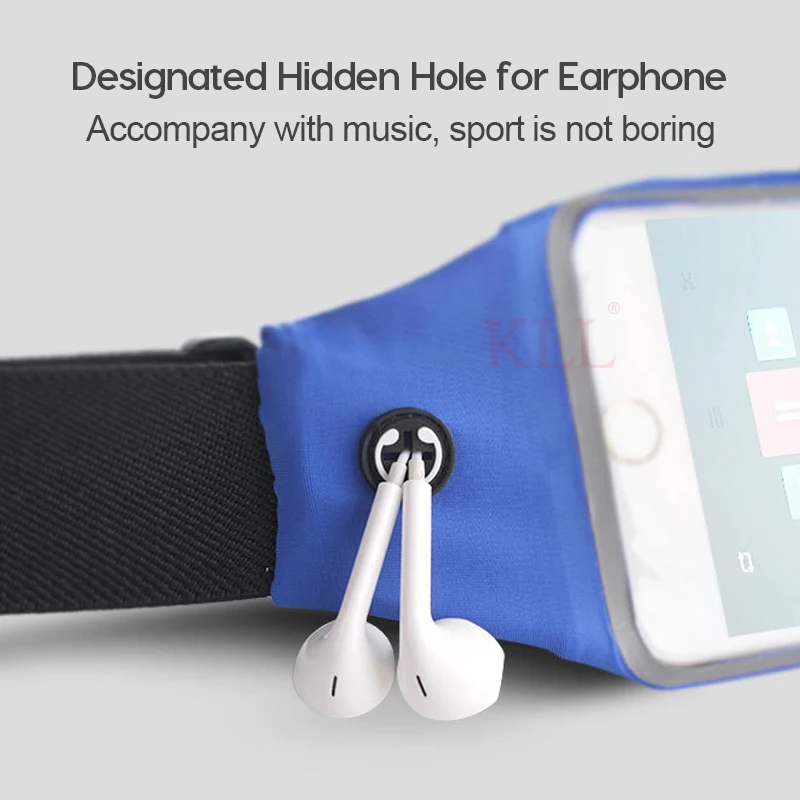 Outdoor Sports waist packs Walking Biking Trail Running  Jogging Belt Bags Waterproof for Keys Iphone Hawei Samsung Gym Black 4