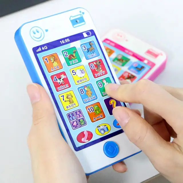 Mobile Phone Toy Baby English Russian Language Music Machine Kid Early Education Toys Simulation Mobile Children's Learning 1