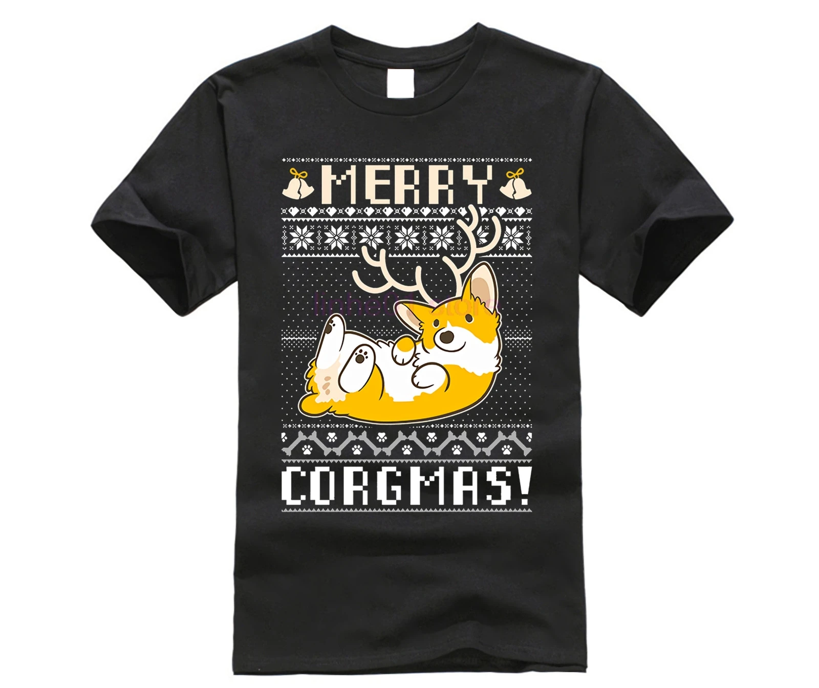 Лидер продаж 2020 мужская рубашка с надписью MERRY CORGMAS! Рождественский свитер WE LOVE CORGI