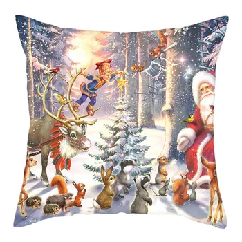 

Fuwatacchi Christmas Xmas PillowCase Tree Decoration Santa Claus Cushion Cover Christmas Decorations for Home Decorpillow cover
