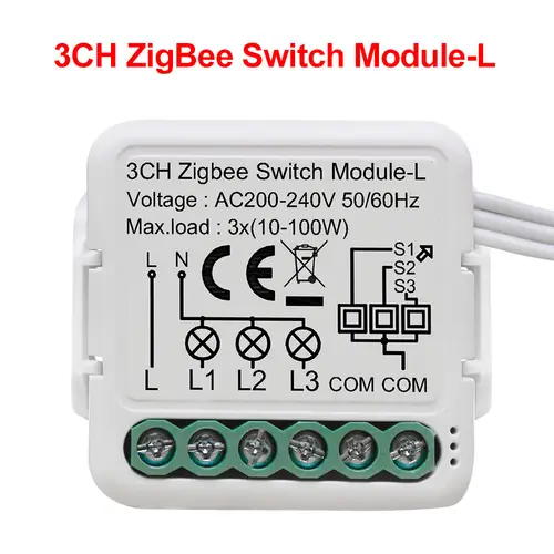 GIRIER Tuya ZigBee 3.0 Smart Light Switch Module No Neutral Wire Required Works with Alexa Google Home Support 2 Way Control - Image 8