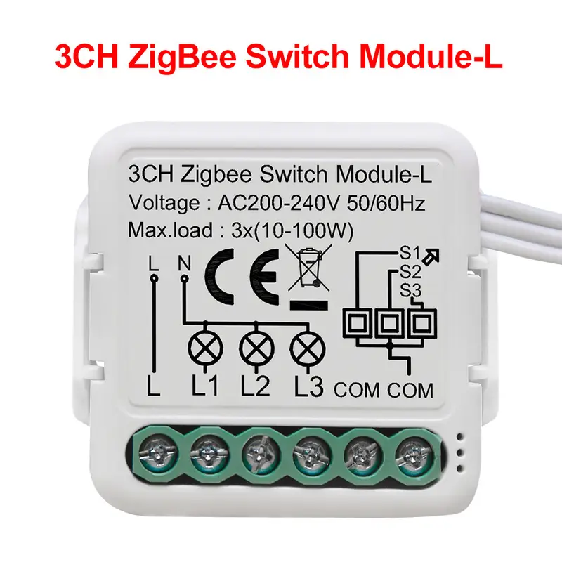 GIRIER Tuya ZigBee 3.0 Smart Light Switch Module No Neutral Wire Required Works with Alexa Google Home Support 2 Way Control - Image 8