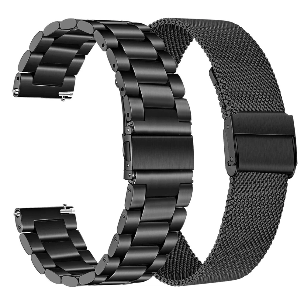 Наборы браслетов для samsung Galaxy Watch 46 мм/gear S3 22 мм 20 мм из нержавеющей стали, Миланский Браслет для активных 2, ремешок 40 мм 44 мм - Цвет ремешка: A sets