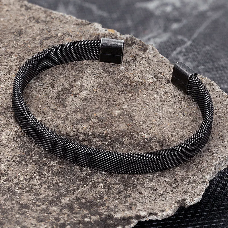 "Le Cotte de Maille" bracelet noir pour homme