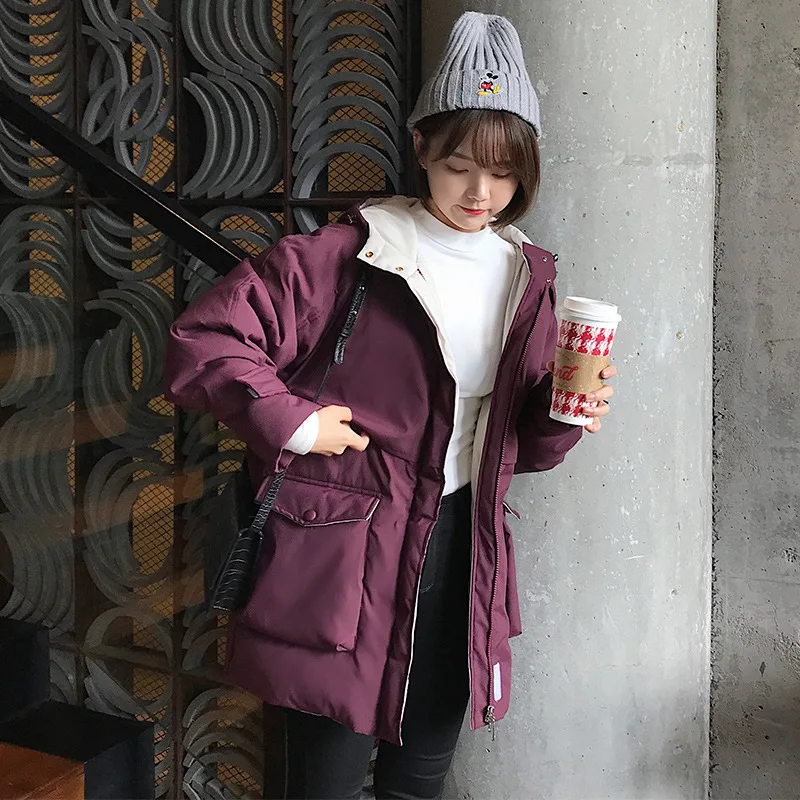 

2019 Winter New Style Korean-style Cotton-padded Clothes Women's Mid-length Cotton-padded Clothes Women's down Jacket Cotton-pad