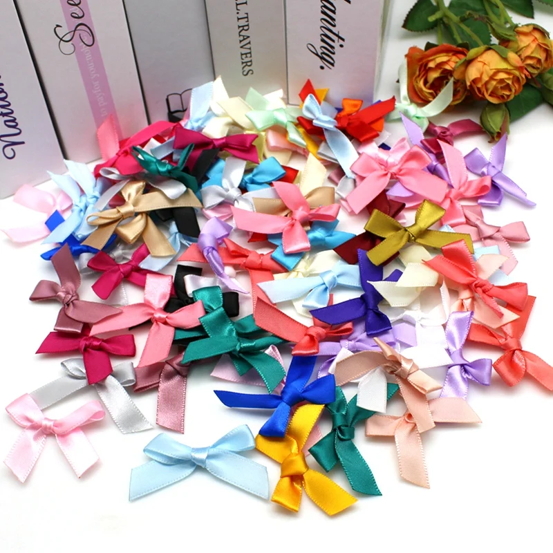 Ribbon Decoration Satin Ribbons Ribbon Supplies Satin Ribbon (50-200 Pcs/pack) Bows Flower Craft Decoration
