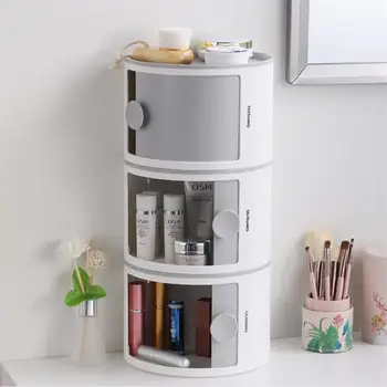 

Makeup Organizer for Cosmetic Plastic Multi-functional Bathroom Tissue Box Office Household Punch-free Waterproof Storage Box