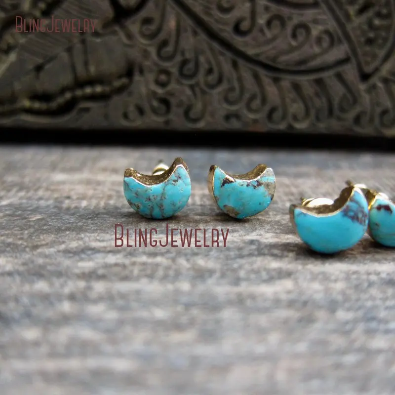 20190807-ER27812-New Realease  Turquoise Gold Stud Earrings_6