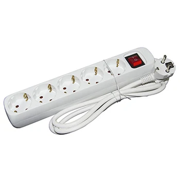 

Base 5 tomas cable 3x1,5 mm con interruptor Wurko