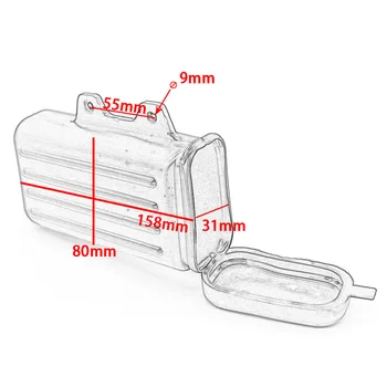 

1 pc Motorcycle Tool Box Motorcycle Tool Box Holder Toolbox Plastic Black