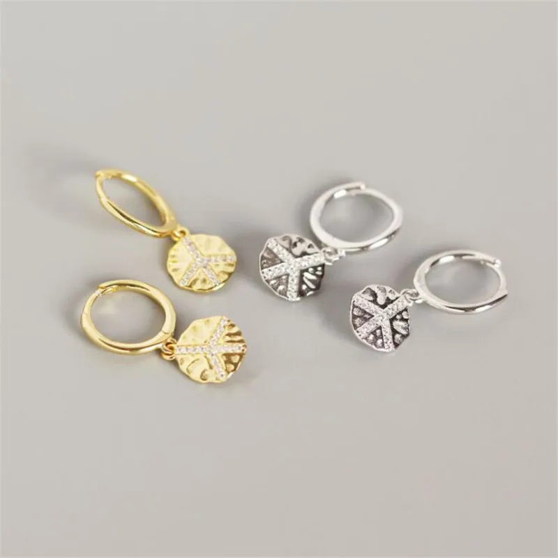 

100% 925 Sterling Silver Peace Symbol Pendant Stud Earrings for Women