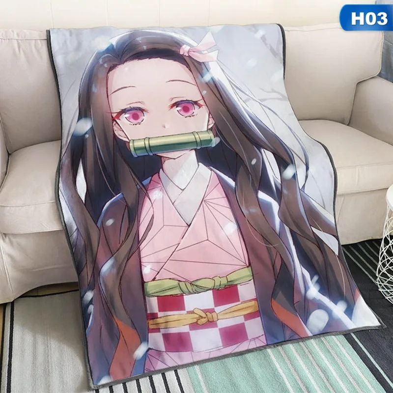 Одеяло Kimetsu no Yaiba для косплея «сделай сам», мягкий фланелевый теплый воздушный плащ, размер s 150*100 см