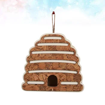 

1PC Hanging Birds Nest Creative Country Style Bird House Hanging Bird Shed Crafts for Parakeets Budgerigar Small Birds (Coffee)