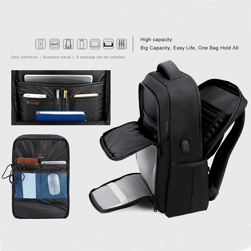 ARCTIC HUNTER Fashion Laptop Backpacks Large capacity Backpack Male Mochila waterproof Oxford Travel Backpack Men Ba 2