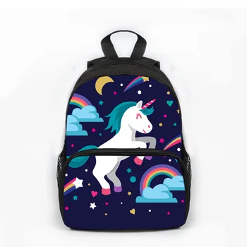 

13 inch Dabbing Unicorn Backpack School Bags Cute Printed School Back pack for Girls Bookbag Children Gift Customized