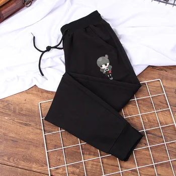 

DONAMOL 5XL Plus size Women Loose Pants Cartoon Girl Printing Harem Pants Drawstring Trousers New 2020 fashion Sweatpants Causal