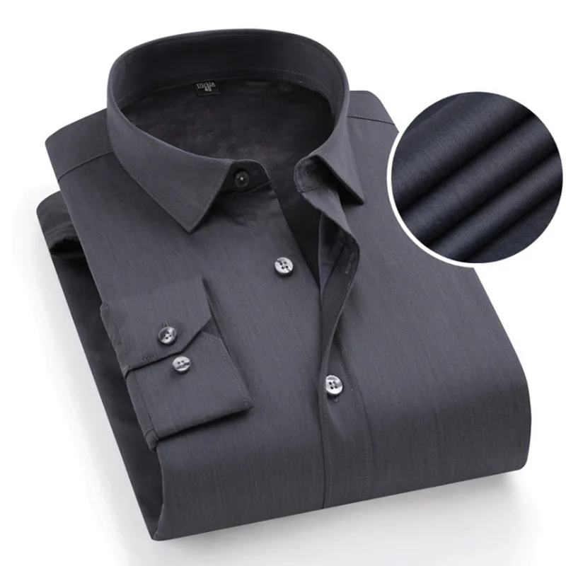 Мужские однобортные повседневные рубашки с длинным рукавом Camisa, фланелевые дышащие с добавлением шерсти, теплая ткань с принтом, Высококачественная зимняя одежда