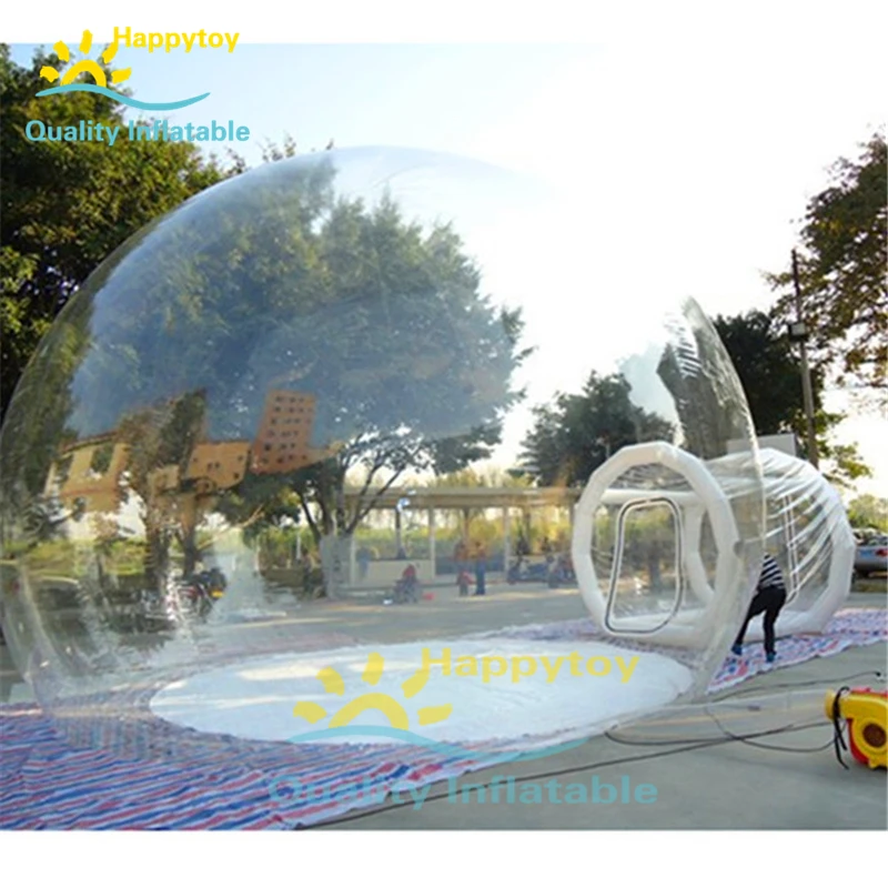 Lodge Balloon Outdoor Air Log Cabin House Camping Transparent Igloo Dome Clear Bubble Inflatable Tent