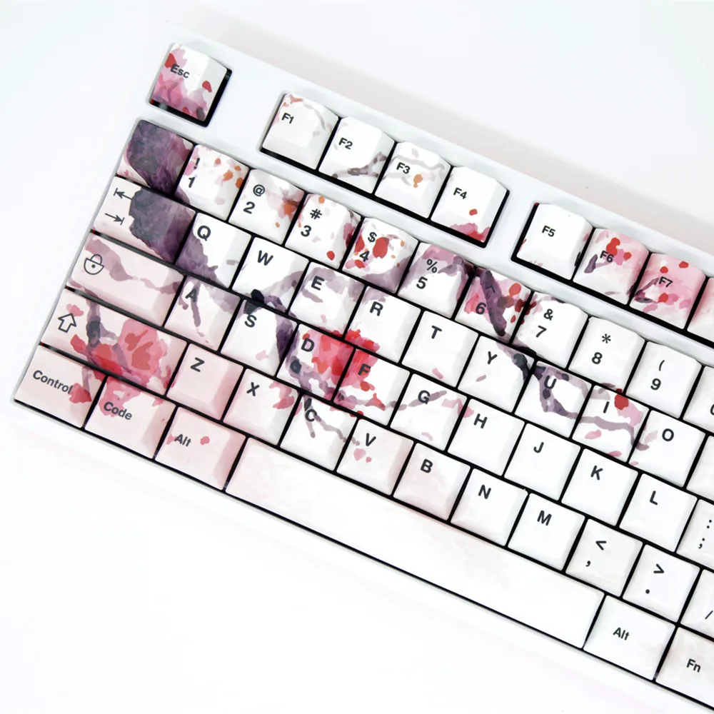 Cherry Blossom Keycaps полный комплект механическая клавиатура PBT 5 лицо краситель-сублимация Keycap для всех Sakura набор клавишных колпачков