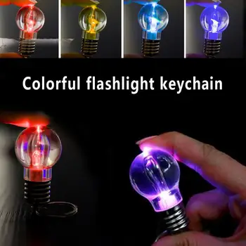 

Key Ring Light Bulb Key Chain Novelty Creative Portable Fashionable 3*6cm Transparent & Silver Colorful / White Ornament