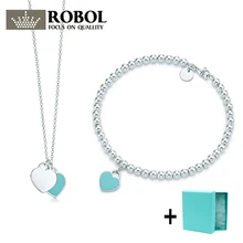 XL TFB TIFF Rllen 1:1 Классический DIY браслет ювелирные изделия зеленые подарки для мужчин и женщин, с логотипом коробки