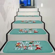 Новогоднее украшение Мода 1 комплект нескользящий коралловый флис устойчивый ковер для лестницы коврик рождественские вечерние рождественские украшения