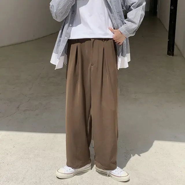 Spring Summer Wide-leg Pants Men's 