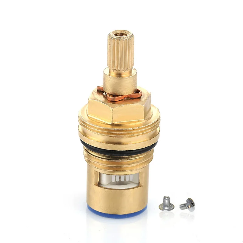 

Ceramic Thermostatic Valve Faucet Cartridge Bathroom Hot and Cold Mixer Valve Adjust Water Temperature Brass Body Material
