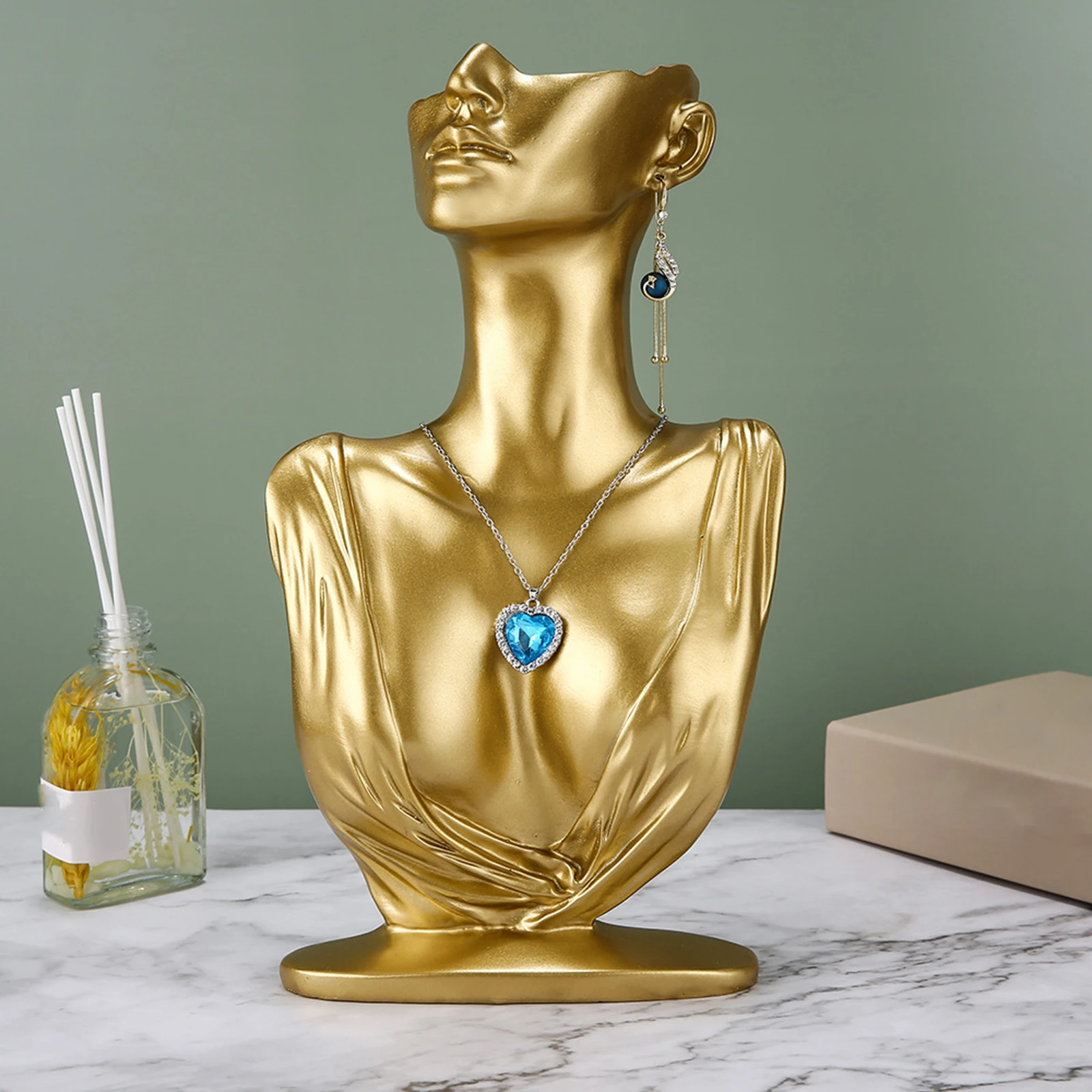 Accesorios Soportes Yujum Collar de acrílico de la joyería de los Pendientes Pendientes del Busto maniquí de plástico del Soporte exhibición del sostenedor del Organizador mumnet.com