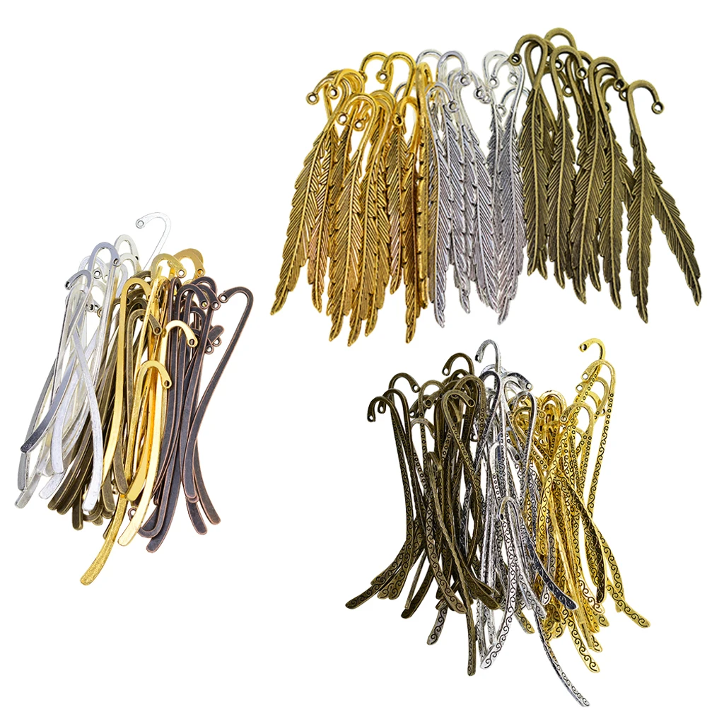 Marcador de Metal Marcadores para Faça Lotes de 130 Cores Sortidas Tamanho Gancho Bookmark Você Mesmo Beading Pingente Jóias Fazendo Descobertas 3 Componentes p joias