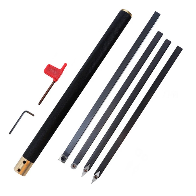 US $69.05 5pcsSet Wood Lathe Turning Tool Chisel Changeable Tungsten Carbide Blades Tip Lathe Tool Insert Cutter Woodworking Tool Set