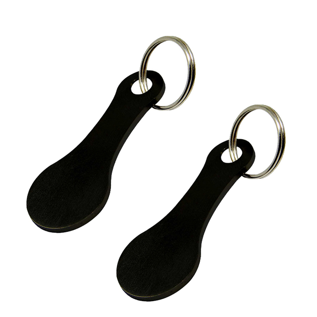 Ring for Key Keychain Metal Aluminum Alloy Black Shopping Cart Token Keyring Coin Holder Accessories Decor Keyring Hook