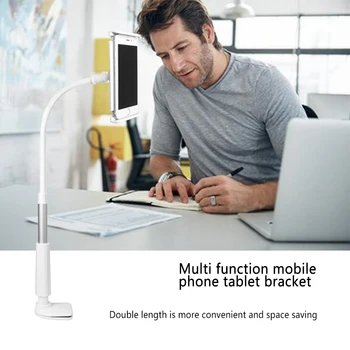 

120 cm long arm bed/desktop tablet clip holder for three-section adjustable brackets for mobile phones over 4 inches and tablets