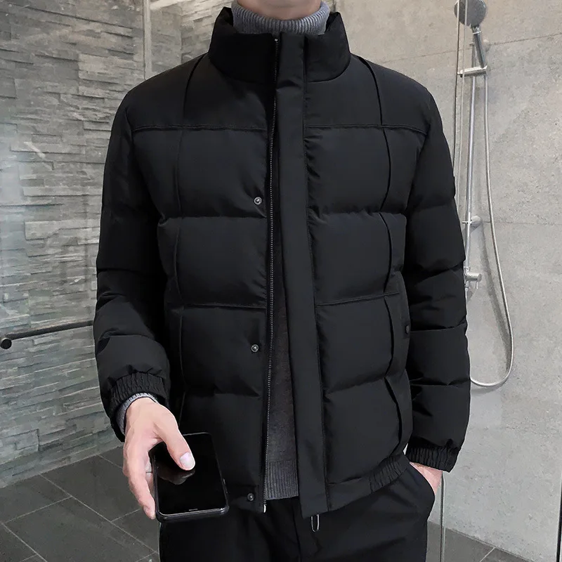 

New men's jacket autumn and winter Korean version of the trend of casual all-match youth tooling jacket men plus fleece jacket