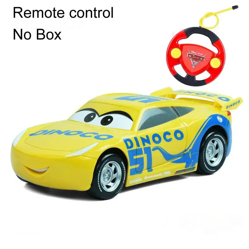 Оригинальные автомобили disney Pixar, 22 см, пульт дистанционного управления, освещение McQueen, автомобили Jackson Storm, Круз Рамирез, игрушки для детей, подарок на день рождения - Цвет: yellow remote no box